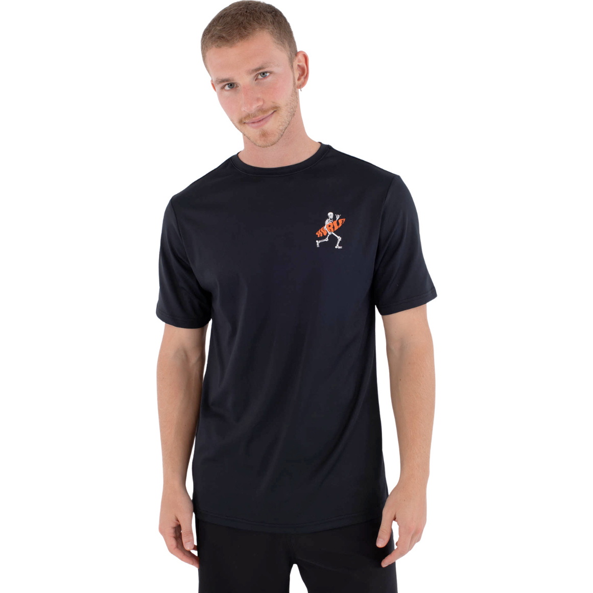 2026 Hurley Mens Regular Flamengue Short Sleeve Rash Vest MLEU00007 - Black